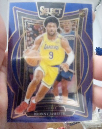 2024-25 Panini Select #90 Bronny James Jr. Blue Concourse Rookie — front