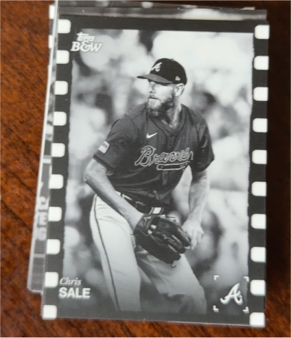 2025 Topps Black And White #49 Chris Sale — front