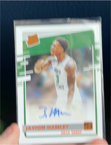2021-22 Chronicles Draft Picks Donruss Rated Rookie Auto #28 Javion Hamlet — front