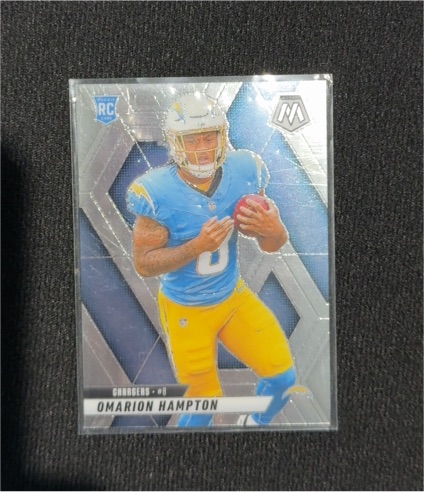 2025 Panini Mosaic #335 Omarion Hampton RC Los Angeles Chargers — front