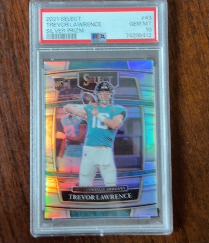 2021 Panini Select #43 Trevor Lawrence Silver Prizm — front