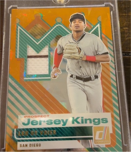 2025 Donruss Prospect Jersey Kings #PJK-LDV Leo De Vries — front
