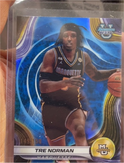 2024-25 Bowman University Best #84 Tre Norman — front