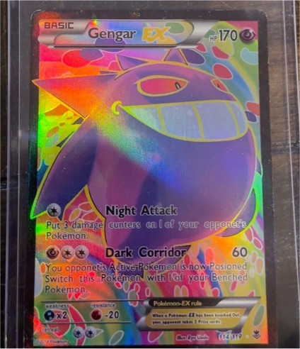 2014 Pokémon XY Phantom Forces #114 Gengar EX — front