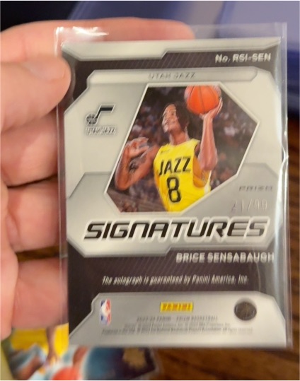 2021 Panini Prizm Signatures #RS1-SEN Brice Sensabaugh — front