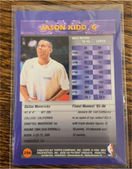1994 Topps #286 Jason Kidd — front