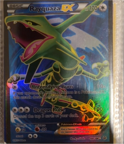 2015 Pokémon XY Roaring Skies #104 Rayquaza EX — front