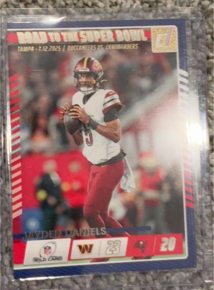 2025 Donruss #5 Jayden Daniels Road to the Super Bowl Wild Card — front