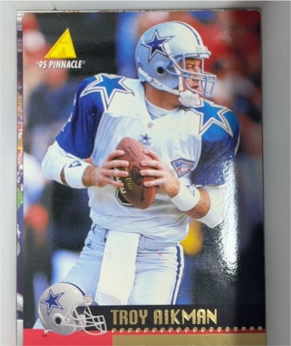 1995 Pinnacle Dial #DC1 Troy Aikman Dallas Cowboys — front