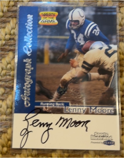 1999 Fleer Sports Illustrated Autograph Collection #20 Lenny Moore — front