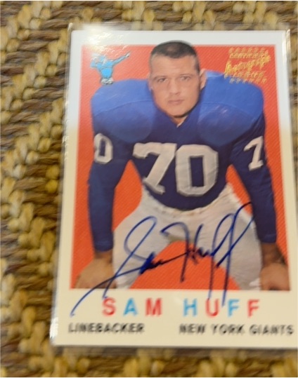 1959 Topps #70 Sam Huff — front