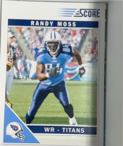 2011 Score #289 Randy Moss — front