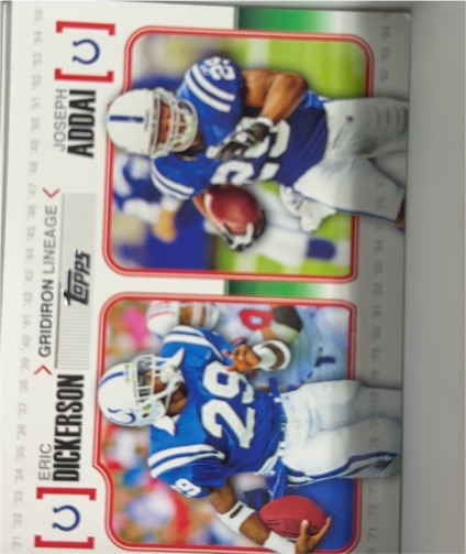 2010 Topps #GL-DA Eric Dickerson / Joseph Addai Gridiron Lineage — front