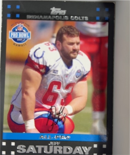 2007 Topps #410 Jeff Saturday — front