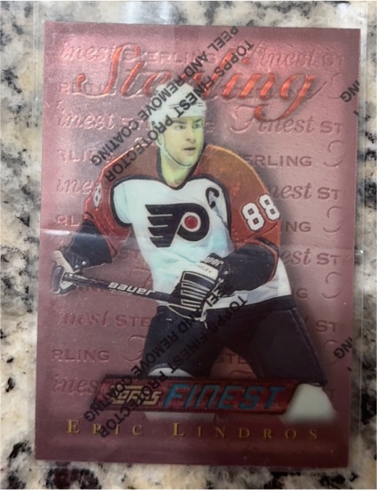 1995-96 Topps Finest #1 Eric Lindros — front