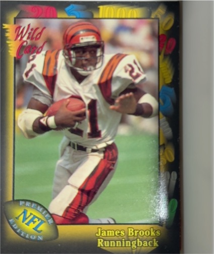1991 Wild Card #129 James Brooks — front