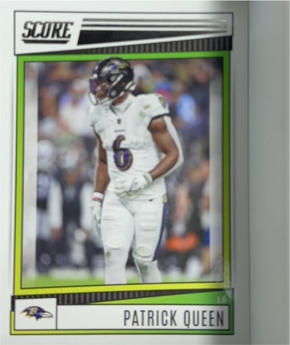 2022 Score #186 Patrick Queen — front