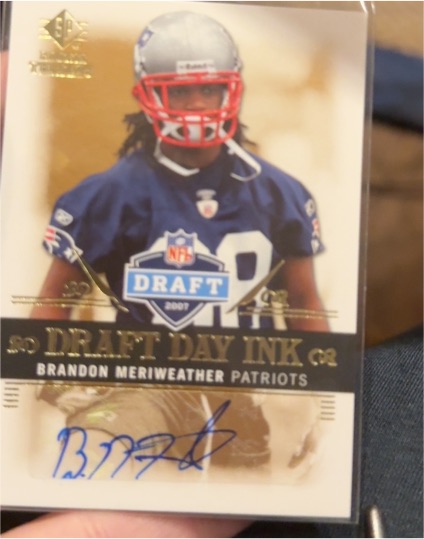 2007 SP Rookie Threads Draft Day Ink #DDI-BM Brandon Meriweather — front
