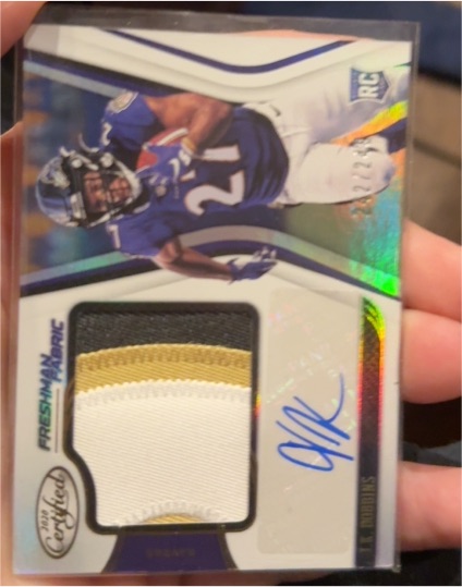 2019 Panini Certified #222 J.K. Dobbins Rookie Patch Autograph — front