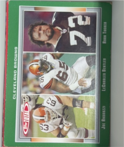 2006 Topps Total #332 Don Teague / LeCharles Bentley / Joe Andruzzi — front