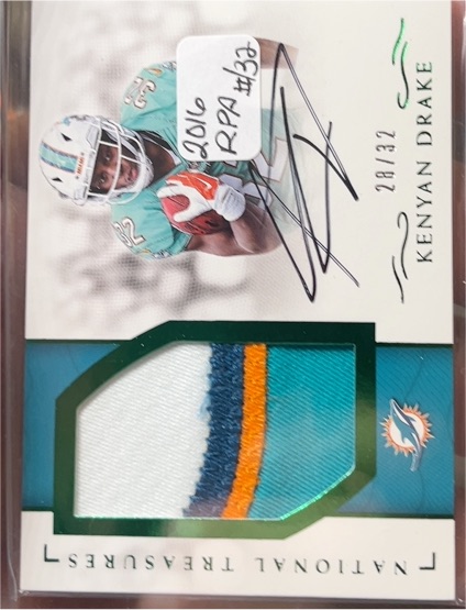 2016 Panini National Treasures #RMS-KD Kenyan Drake — front