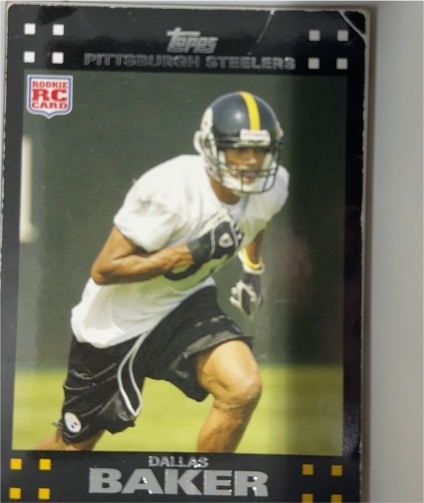 2007 Topps #337 Dallas Baker Rookie Pittsburgh Steelers — front