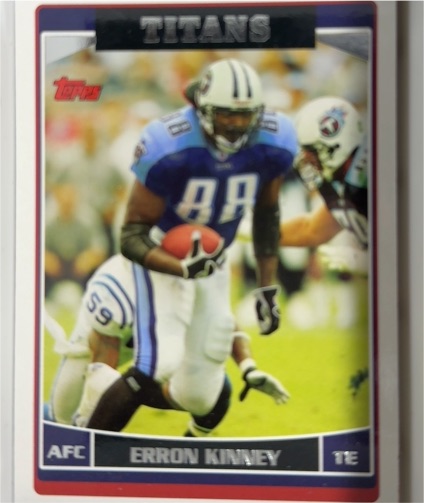 2006 Topps #19 Erron Kinney Tennessee Titans — front