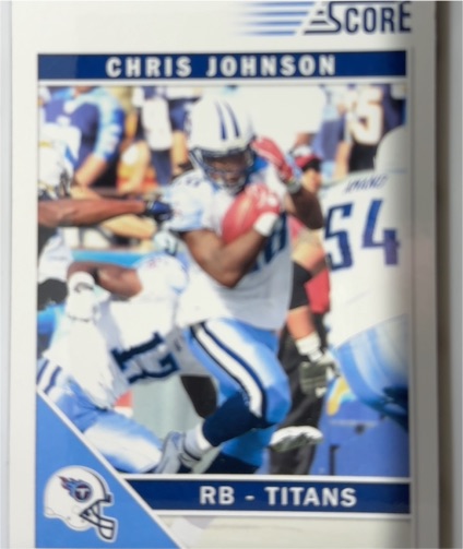 2011 Score #282 Chris Johnson Tennessee Titans — front