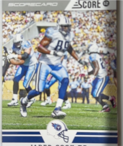 2012 Score #210 Jared Cook — front