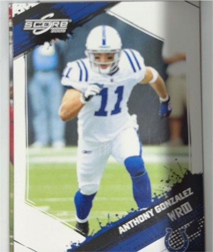 2009 Score #123 Anthony Gonzalez — front