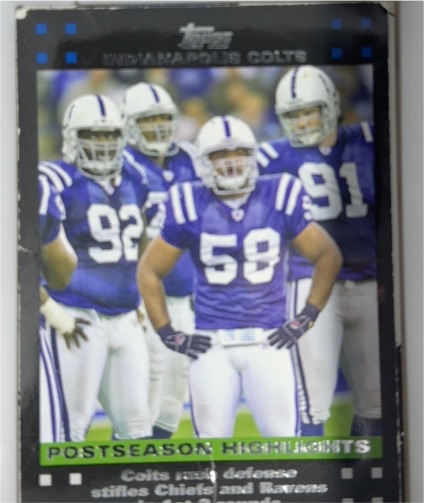 2007 Topps #438 Colts Rush Defense Stifles Chiefs And Ravens — front