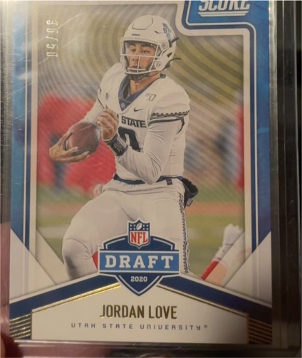 2020 Score NFL Draft #NFL-6 Jordan Love — front