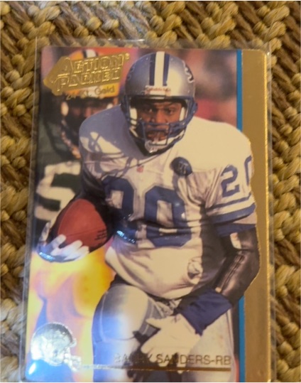 1992 Action Packed #43G Barry Sanders 24 Kt. Gold — front