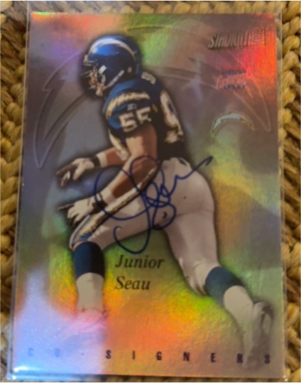 1997 Topps Stadium Club Co-Signers #CO99 Junior Seau — front