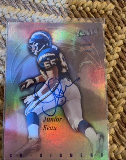 1997 Topps Stadium Club Co-Signers #CO99 Junior Seau — front