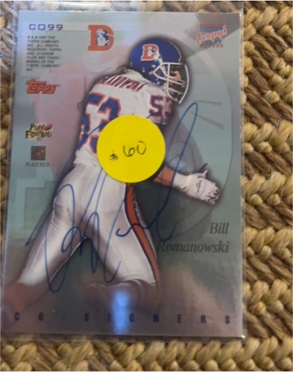 1997 Topps Stadium Club Co-Signers #C099 Bill Romanowski — front