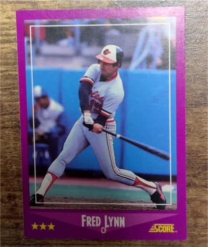 1988 Score #42 Fred Lynn Baltimore Orioles — front