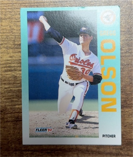 1992 Fleer #10 Greg Olson — front