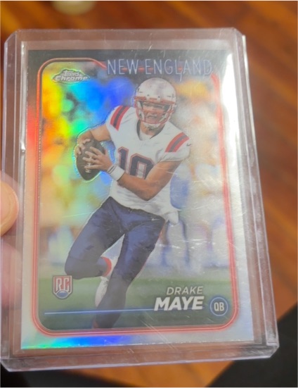 2024 Topps Chrome #203 Drake Maye — front