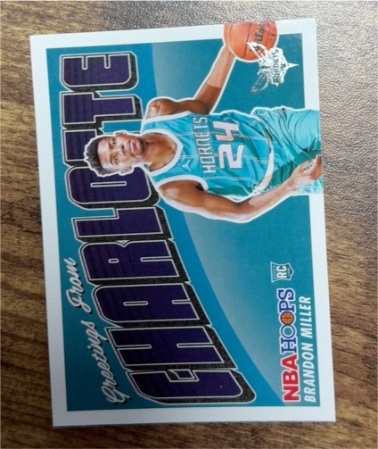 2023-24 Panini NBA Hoops #18 Brandon Miller Rookie Greetings — front