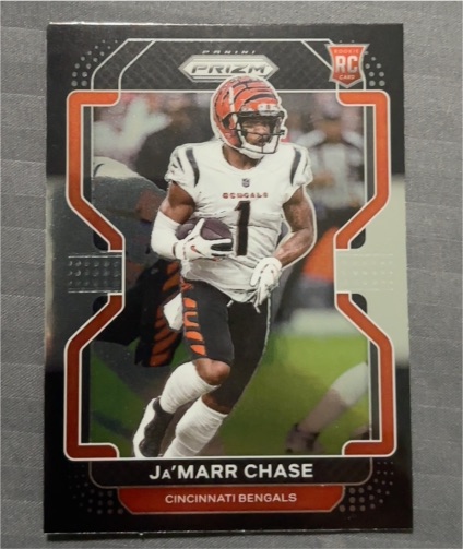 2021 Panini Chronicles Prizm Black #PB-9 Ja'Marr Chase — front