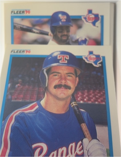 1990 Fleer #309 Geno Petralli Texas Rangers — front