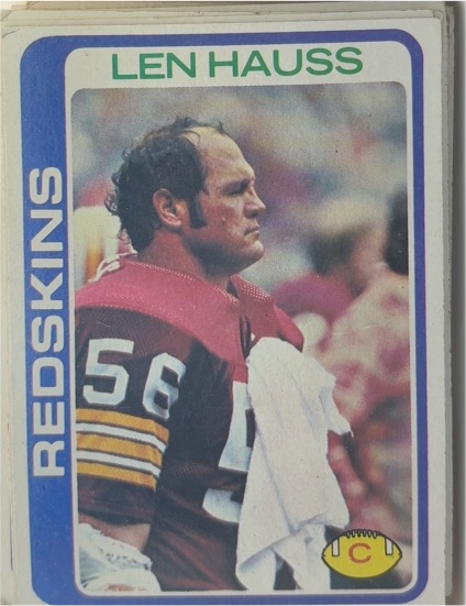1978 Topps #51 Len Hauss Washington Redskins — front