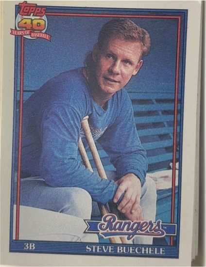 1991 Topps #464 Steve Buechele — front
