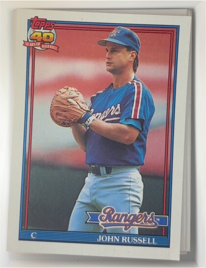 1991 Topps #734 John Russell Texas Rangers — front