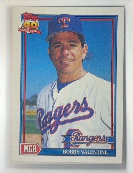 1991 Topps #489 Bobby Valentine — front