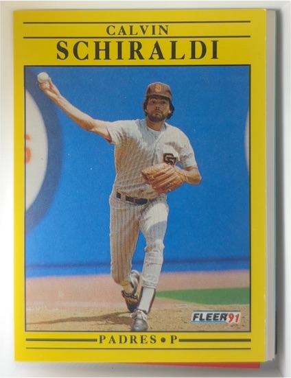 1991 Fleer #543 Calvin Schiraldi — front