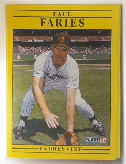 1991 Fleer #528 Paul Faries — front