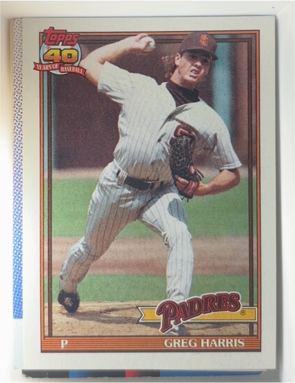 1991 Topps #749 Greg Harris — front