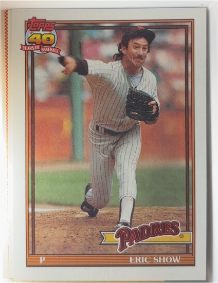 1991 Topps #613 Eric Show — front